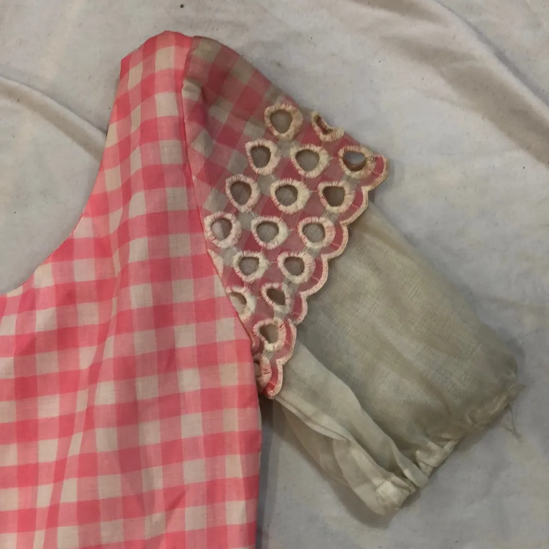 Vintage Pink Plaid Dress
