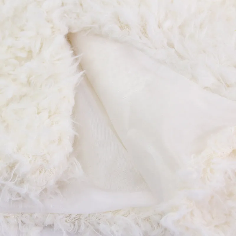 Winter Women's Faux Fur Coat In White