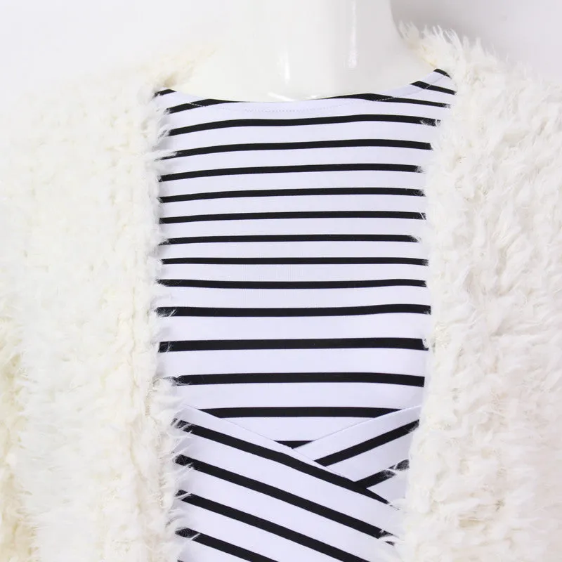 Winter Women's Faux Fur Coat In White