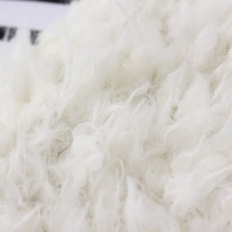 Winter Women's Faux Fur Coat In White