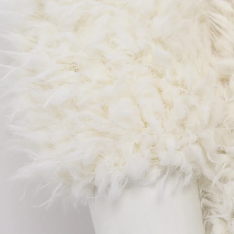 Winter Women's Faux Fur Coat In White