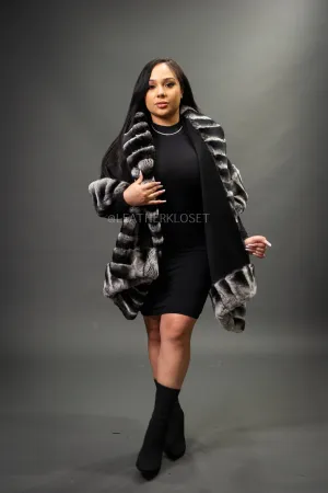 Women's Lil Red Riding Hood Cashmere Cape [Black]